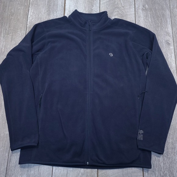 Mountain Hardwear Other - Mountain Hardwear Fleece Jacket Men XXL Navy Blue Microchill 2.0 Full Zip OM7722